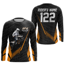 Load image into Gallery viewer, Personalized ATV Motocross Jersey For Adult &amp; Kids UPF30+ Orange Quad Bike Shirt Off-Road ATV MX Racing NHN013