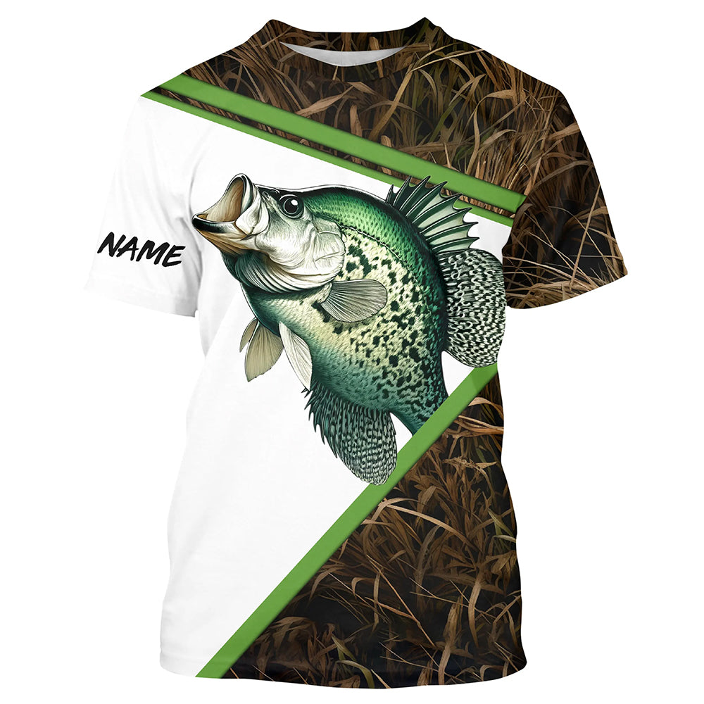 Crappie Fishing camo jerseys customize name long sleeves shirts - gift for Fishing lovers TTN44