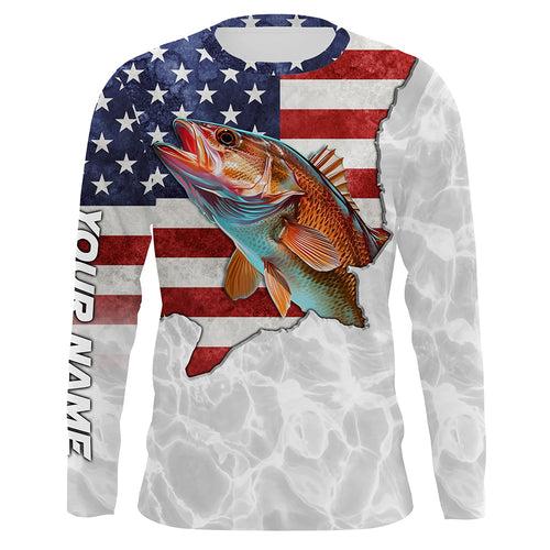 Redfish Red Drum Fishing Custom UV Protection Shirts, Redfish Fishing Jerseys, Fishing Tournament Shirt TTN67