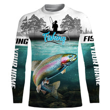 Load image into Gallery viewer, Rainbow Trout Fishing Custom Long Sleeve performance Fishing Shirts, Trout Fishing jerseys TTV81