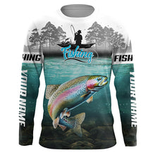 Load image into Gallery viewer, Rainbow Trout Fishing Custom Long Sleeve performance Fishing Shirts, Trout Fishing jerseys TTV81