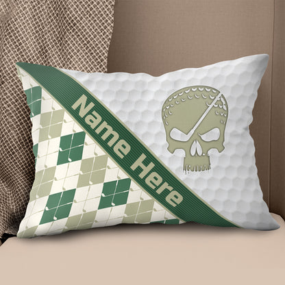 Customized Argyle Golf Pattern, Personalized Golf Decorative Pillows YYD0007