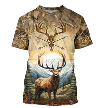 Load image into Gallery viewer, Personalized Deer Hunting 3D All Over Printed Shirts Custom Deer And Mountain Camo Shirt For Hunters YYD0054