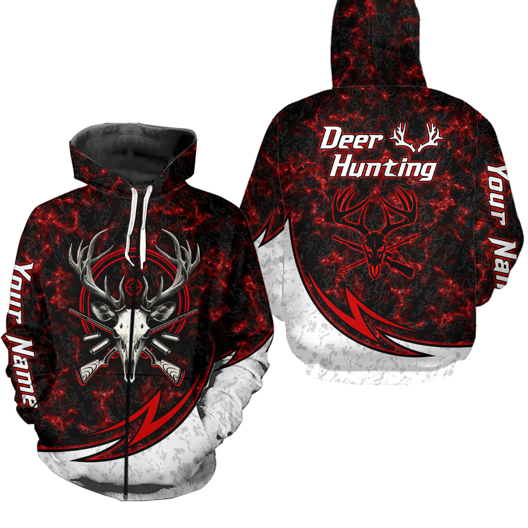 Personalized Deer Hunting Shirts Custom Camouflage Style Trendy Hunters Clothing For Men And Women | Red YYD0055