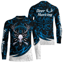 Load image into Gallery viewer, Personalized Deer Hunting Shirts Custom Camouflage Style Trendy Hunters Clothing For Men And Women | Blue YYD0056