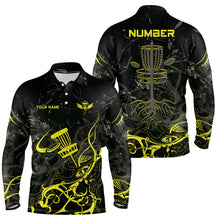 Load image into Gallery viewer, Colors Camo Black Mens Disc Golf Polo Shirts Custom Disc Golf Basket Tree Personalized Golf Gifts For Men TY2