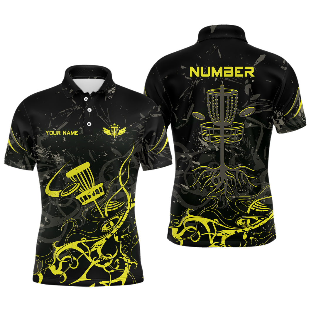 Colors Camo Black Mens Disc Golf Polo Shirts Custom Disc Golf Basket Tree Personalized Golf Gifts For Men TY2