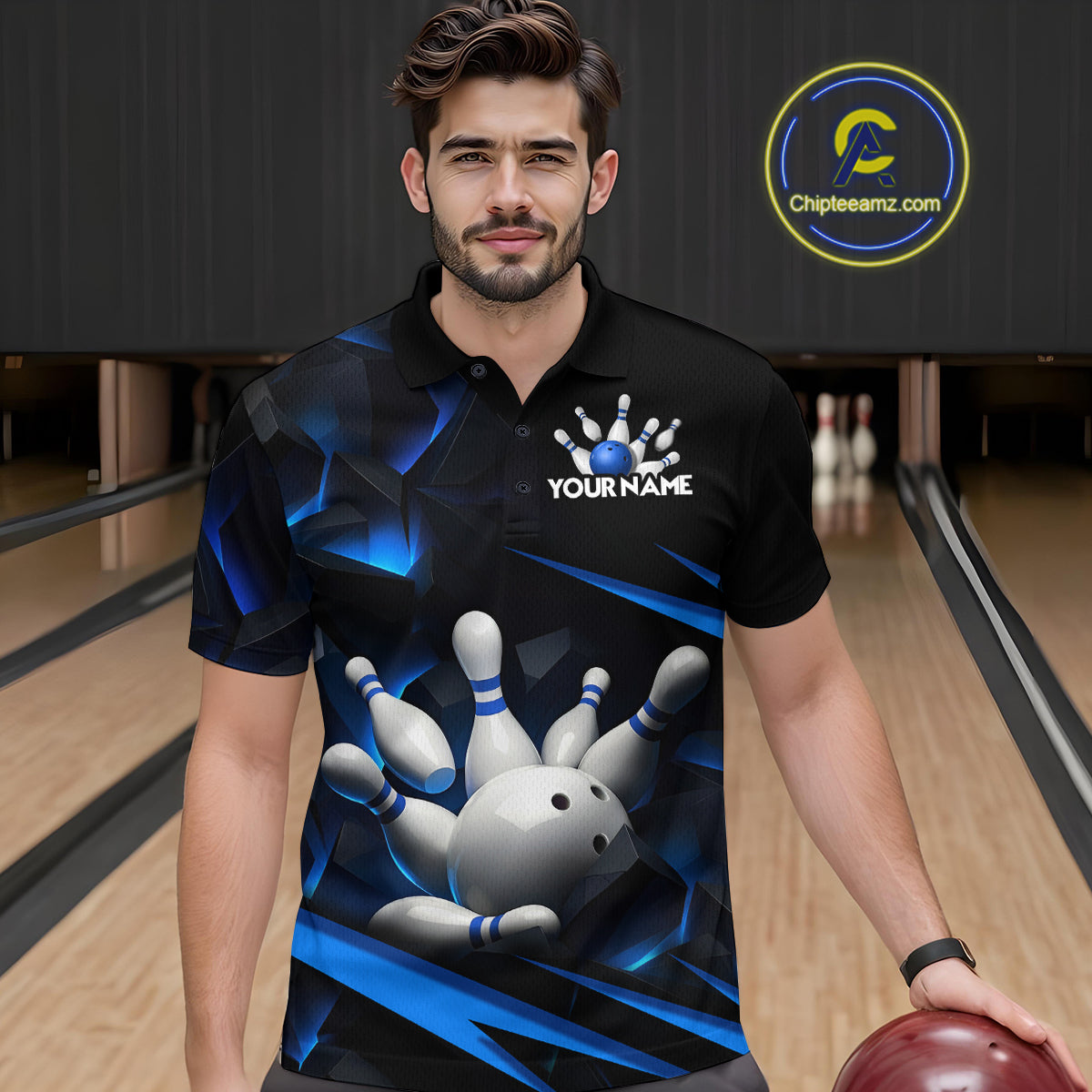 Personalized Bowling Abstract Design Shirt for Womens Custom Bowling Team Jersey Shirt YYD0022