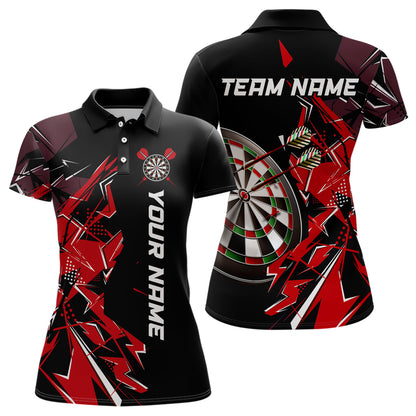 Black White Polo Shirts Custom Name Patriotic Dart Shirts For Women Dart Jerseys | Blue - Purple - Red  YYD0067