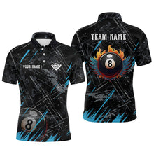 Load image into Gallery viewer, Grunge Ball 8 Billiard Polo Shirts For Men Custom Name Billiard Shirt YYD0071