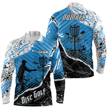 Load image into Gallery viewer, Disc Golf Abstract Grunge Mens Disc Golf Polo Shirt Custom Name And Number Disc Golf Gifts For Men YYD0036