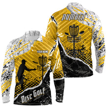 Load image into Gallery viewer, Disc Golf Abstract Grunge Mens Disc Golf Polo Shirt Custom Name And Number Disc Golf Gifts For Men YYD0037