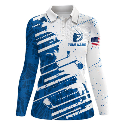 Best Golf Polo Shirts For Womens Custom Name, Golf Abstract Grunge Shirt Gifts YYD0042