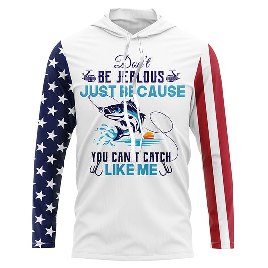 Don't be jealous American flag UV protection fishing jersey for fisherman A42
