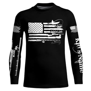 American Flag UV Protection Fishing Hunting Shirt For Fisherman Hunter A44