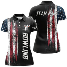 Load image into Gallery viewer, American flag bowling shirt for men and women custom bowling jersey for team Patriots bowlers shirt BL01