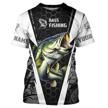 Load image into Gallery viewer, Personalized Bass Fishing jerseys, Bass Fishing Long Sleeve Fishing tournament shirts | gray camo IPHW3679