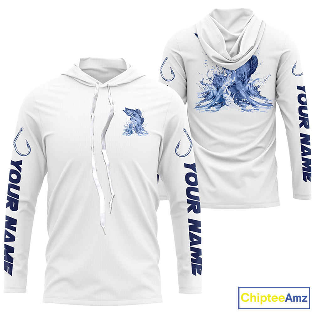 Personalized Walleye Long Sleeve Performance Fishing Shirts, Walleye Fishing Jersey IPHW6408