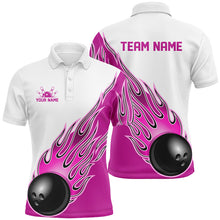 Load image into Gallery viewer, Personalized Flame Bowling Shirts For Men And Women, Bowling Ball Custom Bowling Team Shirt IPHW5000