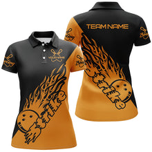 Load image into Gallery viewer, Custom Bowling Shirts For Women, Bowling Team Shirts Bowling Strike | Orange IPHW5171