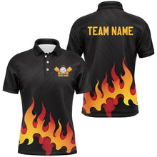 Load image into Gallery viewer, Custom Flame Pickleball Polo Shirts, Mens Pickleball Clothing IPHW6881