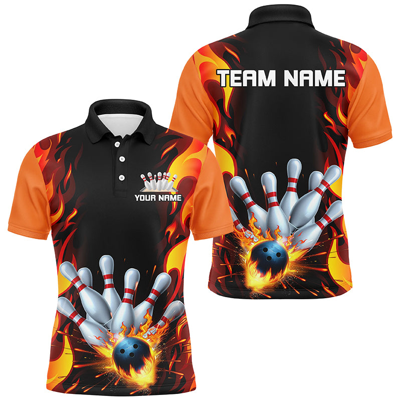 Personalized Flame Bowling Shirts For Men And Wmen, Multi-Color Team Bowling Jerseys Bowling Outfit IPHW6592