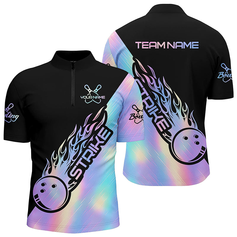 Strike Bowling Polo Shirts For Men, Custom Bowling Team Shirts Bowler Outfit IPHW5240