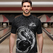 Load image into Gallery viewer, Custom Viking Dragon Bowling Quarter-Zip Team Shirts For Men, Celtic Bowling Shirt IPHW8584
