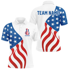 Load image into Gallery viewer, American Flag Bowling Pins Custom Bowling Team Shirts Men And Women, Patriotic Bowling Jerseys IPHW6610