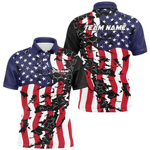 Load image into Gallery viewer, American Flag Custom Bowling Team Shirts For Men And Women, Patriotic Bowling Team Jerseys IPHW6978