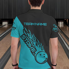 Load image into Gallery viewer, Custom Bowling Shirts For Men And Women, Bowling Team Shirts Bowling Strike | Ball Blue IPHW4289