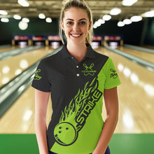 Load image into Gallery viewer, Custom Bowling Shirts For Women, Bowling Team Shirts Bowling Strike | Green IPHW4291