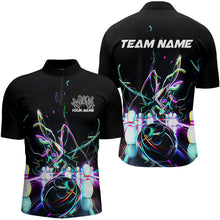 Load image into Gallery viewer, Neon Style Custom Bowling Shirts For Men, Glowing Electric Bowling Team Shirt Bowler Outfits IPHW8001