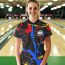 Load image into Gallery viewer, Personalized Colorful Bowling Shirts For Women, Custom Name Bowling Team Jerseys IPHW6181
