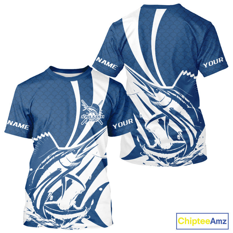 Custom Sailfish Fishing Saltwater Shirts, Sailfish Fishing Jerseys IPHW9189
