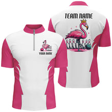 Load image into Gallery viewer, Pink Flamingo Custom Bowling Tournament Team Shirts For Men And Women, Bowling Team Jerseys IPHW6681