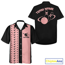Load image into Gallery viewer, Custom Vintage Bowling Hawaiian Shirt For Men And Women, Bowling Team Button Up Shirt IPHW10064