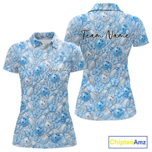 Load image into Gallery viewer, Custom Purple Butterfly Bowling Women Polo Shirt, Ladies Bowlers Outfit IPHW10933