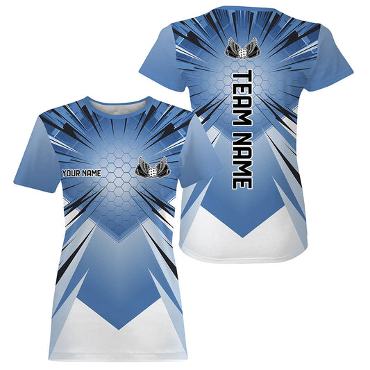 Custom Blue Pickleball Jerseys, Outdoor Pickleball T-Shirts For Women, Pickleball Uniform IPHW8123