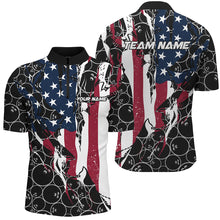 Load image into Gallery viewer, American Flag Custom Patriotic Bowling Shirts For Men, Team Bowling League Shirts Uniform IPHW6989