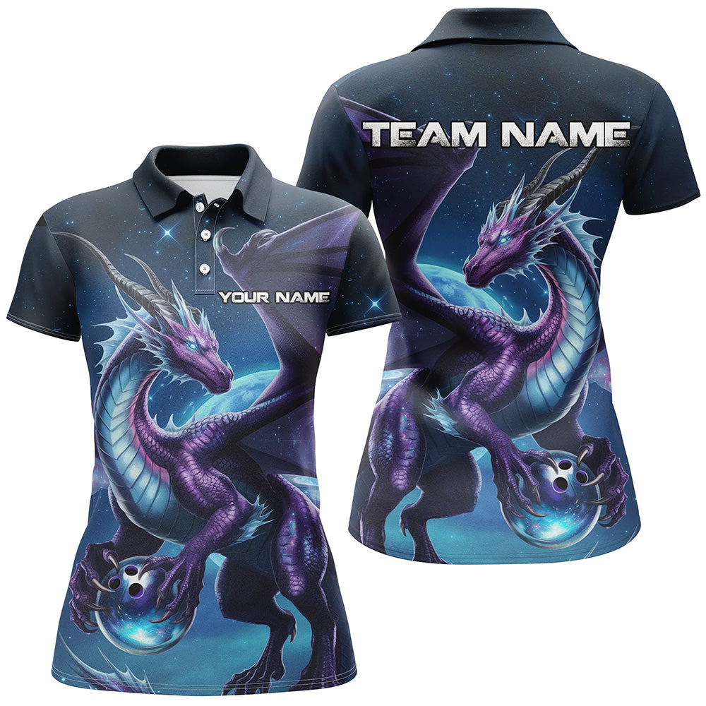 Custom Dragon Bowling Shirts For Women, Dragon Bowling Team Shirt Bowlers Outfit IPHW7521