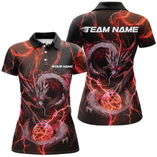 Load image into Gallery viewer, Black And Green Thunder Lightning Custom Dragon Bowling Team Shirt For Women, Bowler Outfit IPHW7525