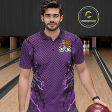 Load image into Gallery viewer, Purple Custom Funny Turkey Bowling Jerseys, Bowling Team League Shirt Men Bowlers Outfit IPHW10811