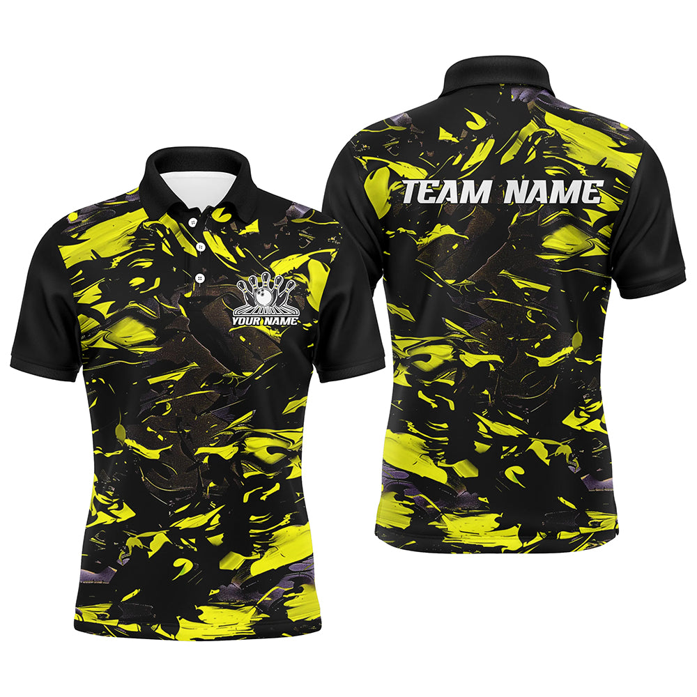 Custom Multi-Color Camo Bowling Team Shirt For Men And Women, Bowling Tournament Bowling League Outfit For Bowler IPHW6568