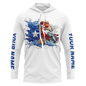 Personalized Texas Slam Redfish, Trout, Flounder Long Sleeve Fishing Shirts, Texas Fishing Jerseys IPHW7053