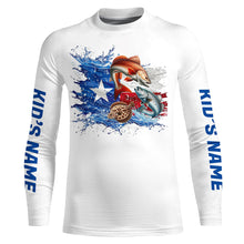 Load image into Gallery viewer, Personalized Texas Slam Redfish, Trout, Flounder Long Sleeve Fishing Shirts, Texas Fishing Jerseys IPHW7053