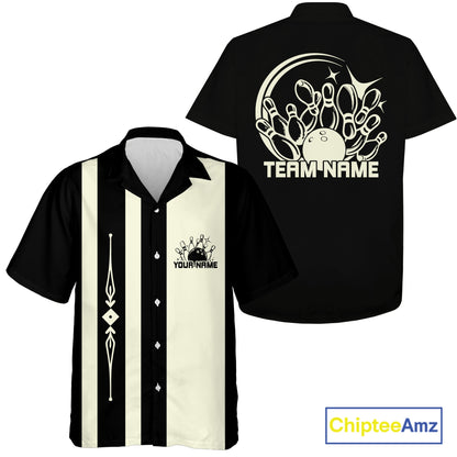 Custom Classic Vintage Bowling Team Shirts, 50S Retro Bowling Button Up ShirtIPHW10873