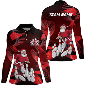 Pink Custom Christmas Bowling Team Shirts For Women, Xmas Bowling Team Outfits Gifts IPHW7858