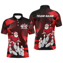 Load image into Gallery viewer, Pink Custom Christmas Bowling Team Shirts For Men, Xmas Bowling Team Outfits Christmas Gifts IPHW7858