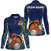 Load image into Gallery viewer, Custom Funny Turkey Bowling Team Shirts For Women, Thanksgiving Bowling Uniform Outfit IPHW7872